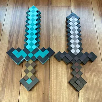 마인크래프트 네더라이트 검 다이아몬드 검 (곡괭이로 변형 가능) 세트