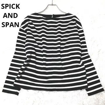 스픽 앤 스팬 긴팔 T셔츠 상의 보더 일본제 보트넥