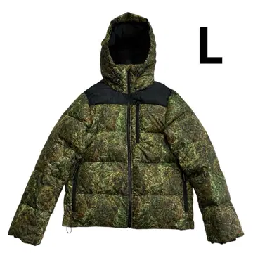 nitraid 도프 포레스트 다운 자켓 L 그린 블랙 버즈 올 패턴