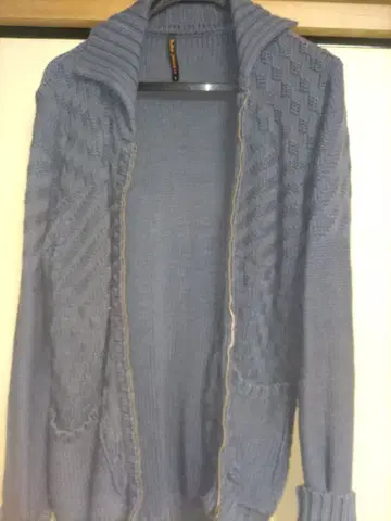 블루 케이블 니트 가디건 S 사이즈
