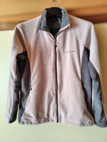 mont-bell 플리스 자켓 핑크 그레이 안감 있음
