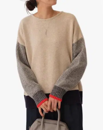 BEARDSLEY 비어즐리 컬러 믹스 얀 풀오버 니트