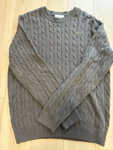 [ 라코스테 ] 케이블 짜임 니트 스웨터