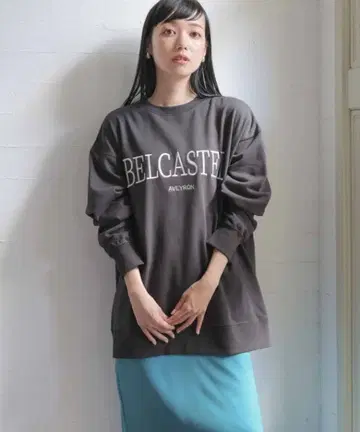 로리즈팜 우라케로고 롱 슬리브 차콜 그레이 FREE