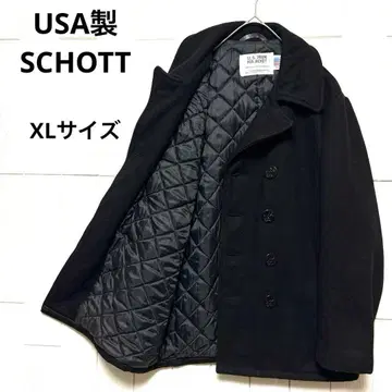 USA SCHOTT 740N 피코트 안감 퀼팅 사이즈 42 블랙