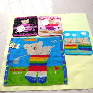 레인보우 베어 타월 손수건