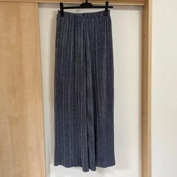 두두 라메 플리츠 팬츠