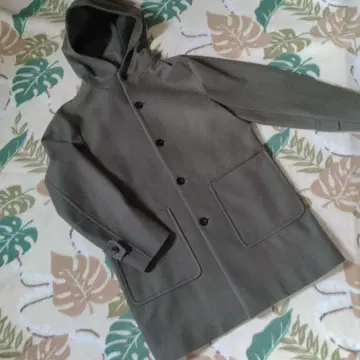 UNITED ARROWS 울 후드 코트 올리브