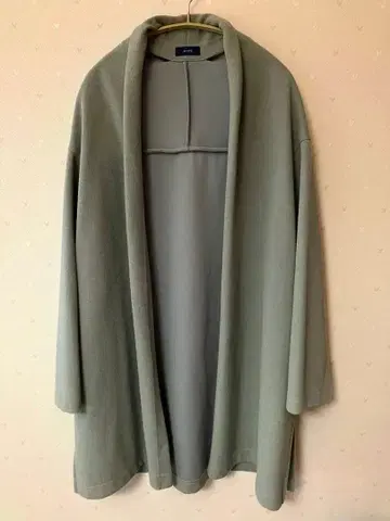 SHIPS 그린 롱 가디건 일본제 소매 김 더스티 컬러