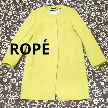 ROPE 비쥬 장식 미디엄 기장 코트 피스타치오 컬러 36