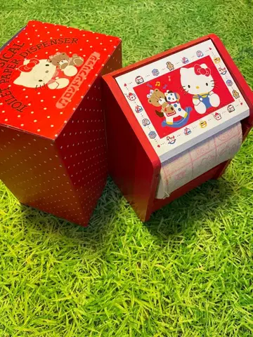 산리오 키티 목마 화장실 페이퍼 오르골 미사용 쇼와 1985