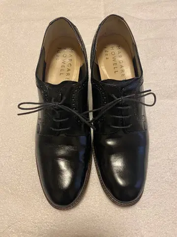 MARGARET HOWELL idea 블랙 레이스업 슈즈