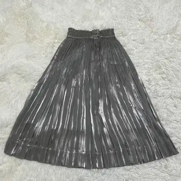 1er Arrondissement 폴리에스테르 롱 플리츠 스커트