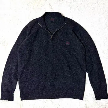 새상품급 Papas 파파스 하프 지퍼 니트 울 그레이 50