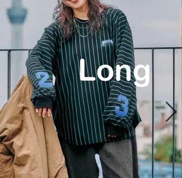 새상품 [be with M] 미사요 스트로고 롱T 블랙 L 사이즈