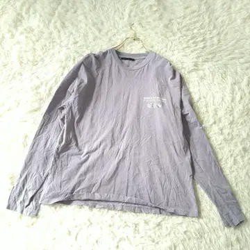 ZARA 자라 긴팔 T셔츠 100% 코튼 라벤더 F