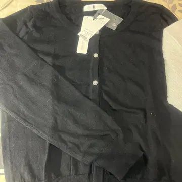 블랙 화이트 라메 2색 긴팔 가디건 M 사이즈