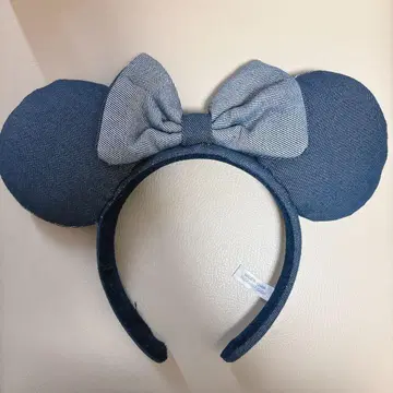 데님풍 미키 귀 모양 머리띠