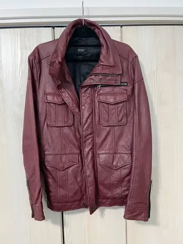 EDGE RUPERT 버건디 가죽 자켓 L 사이즈