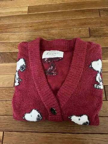 스누피 가디건 버건디 젤라또피케