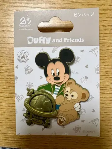 미키 더피 핀 배지 2개 세트