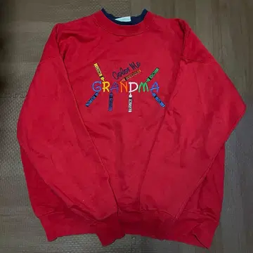 맨투맨 빨간색 트레이닝복 구제 의류