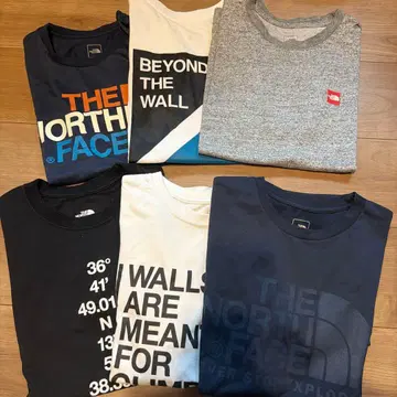 노스페이스 티셔츠 3개 세트 S 하단 이미지