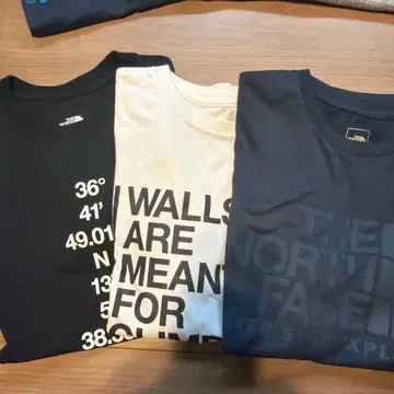 노스페이스 티셔츠 3개 세트 S 하단 이미지