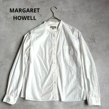 새상품급 마가렛호웰 밴드 카라 긴팔 셔츠 II 화이트