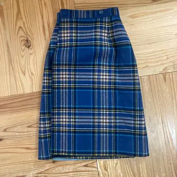 YORKLAND 체크 무늬 타이트 스커트 7AR
