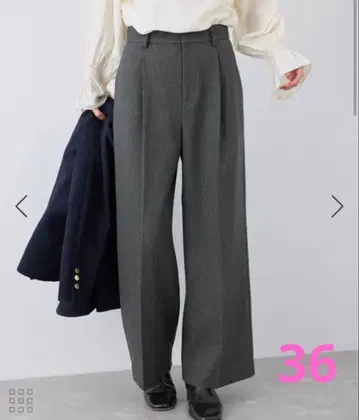 로페피크닉 속기모 쓰리톤 트위드 팬츠