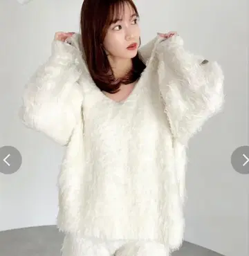 립 컬 니트 후디 dazzlin