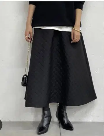 [ 라운지 드레스 ] 퀼팅 A라인 스커트