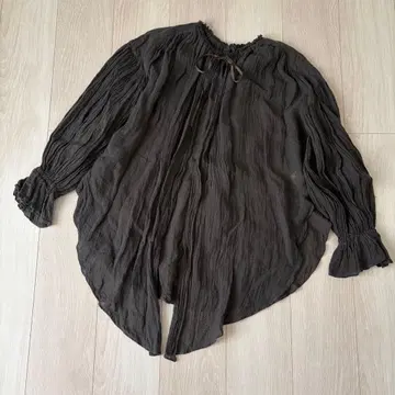 enrica 엔리카 개더 튜닉 블라우스 린넨 긴팔