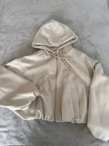 ZARA 후드 부착 베이지 자켓 S