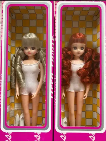 새상품 레어 리카짱 인형 실버&오렌지 2체 세트