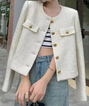 노카라 트위드 자켓