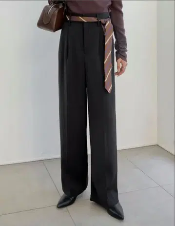 Re:EDIT 리에디 블랙 와이드 팬츠 MC