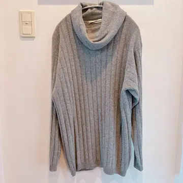 캐시미어 100% FutureAntique 그레이 오프 터틀넥 스웨터