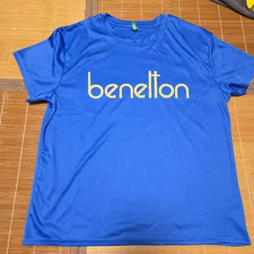 베네통 BENETTON 티셔츠 블루 L 사이즈