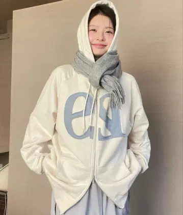 ILLIGO 집업 후드티 S 크림