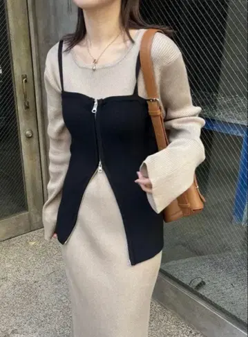 카프리슈 마쥬 롱 원피스 W 지퍼 뷔스티에 원피스