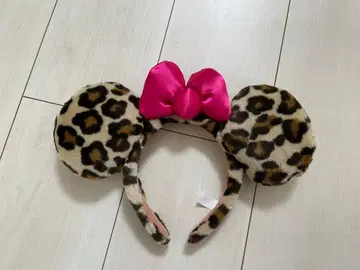 레어 도쿄 디즈니랜드 레오파드 무늬 머리띠