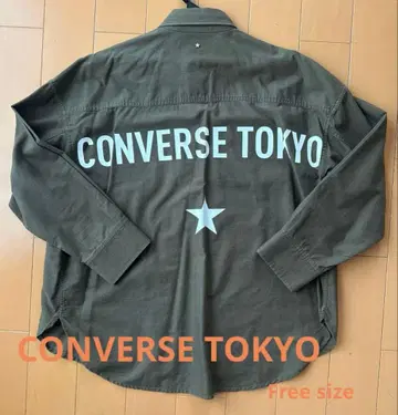 [ Free ] CONVERSE TOKYO [컨버스 도쿄] 카키 셔츠