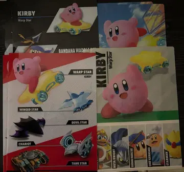 커비 클리어 파일 4종 각 2매 + 봉투 각종 훼미리마트 페어