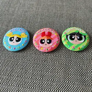 파워퍼프걸 배지 3개 세트