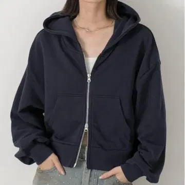 ad thie 더블 지퍼 숏 후디