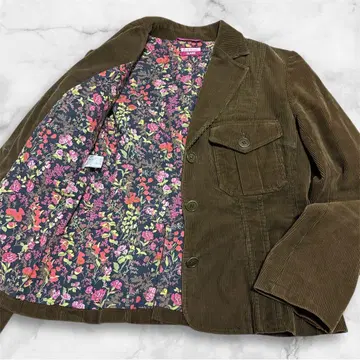 컨디션 최상 폴스미스 코듀로이 테일러드 자켓 42 꽃무늬 아메트라