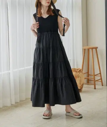 hinari 썸머 티어드 원피스 S