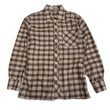 유로 빈티지 70s Boulevard 체크 셔츠 긴팔 M 상당